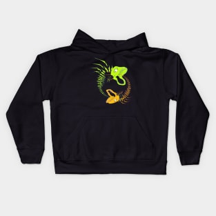 Pisces Yin Yang boney bite Kids Hoodie